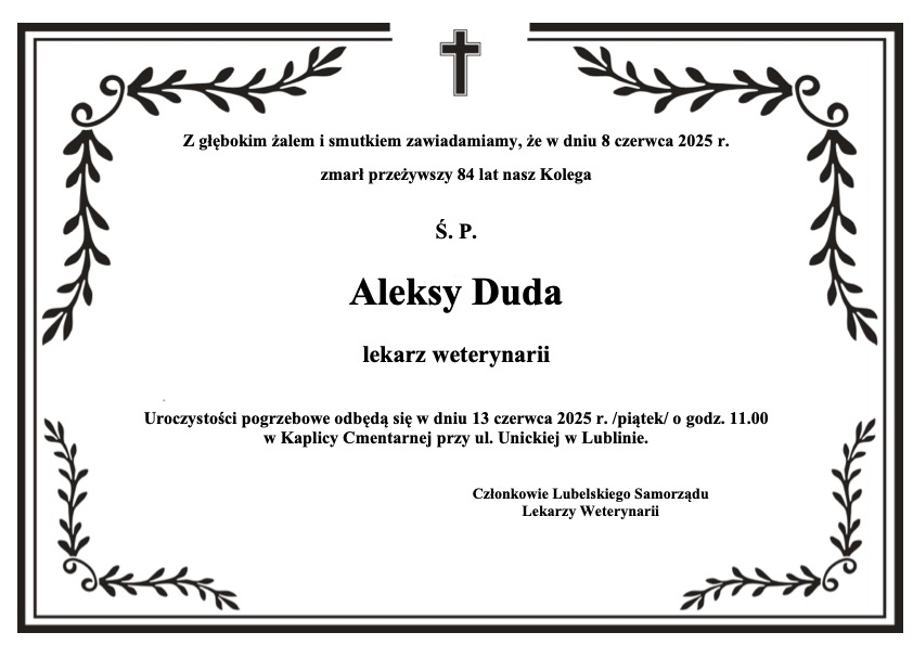 Nekrolog A. Duda
